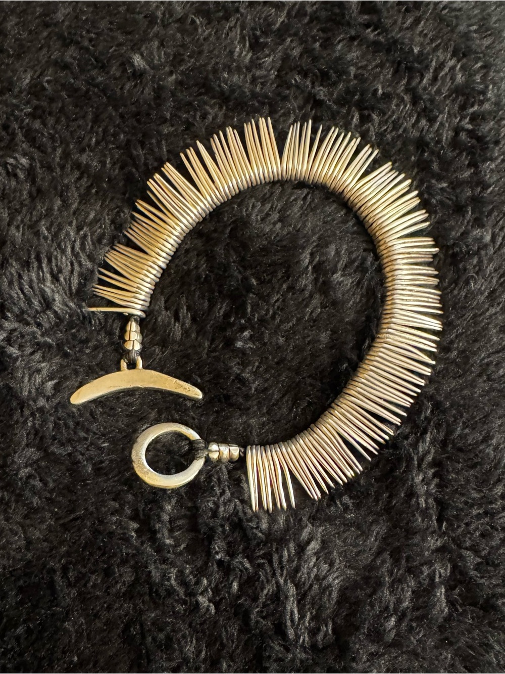 JILL PLATNER RARE!!! Handcrafted Sterling Silver Spike Bracelet.  SEA URCHIN?